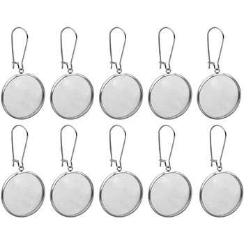 

Earrings Wire Hooks Stainless Steel Cabochon Bezel Blanks 25mm 1 Inch Glass Cabochons DIY Earring Findings 40Pcs