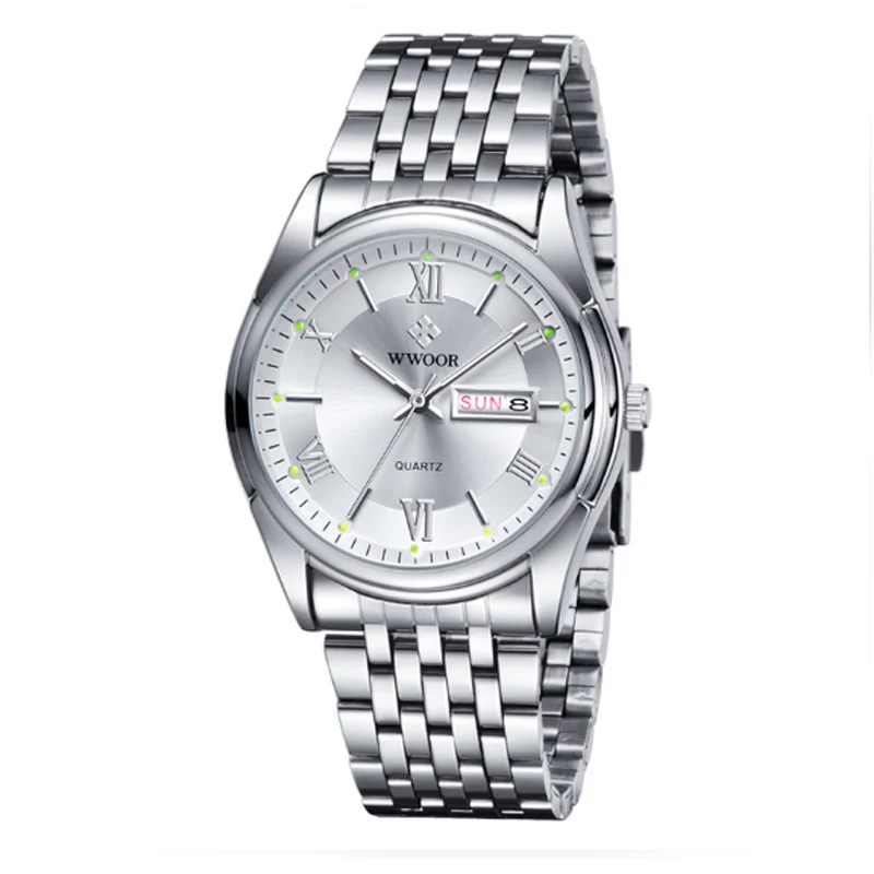 Men's Steel Band Luminous Quartz Watch Waterproof Calendar Watch Student Sports Timing Multifunctional Leisure Fashion Watch