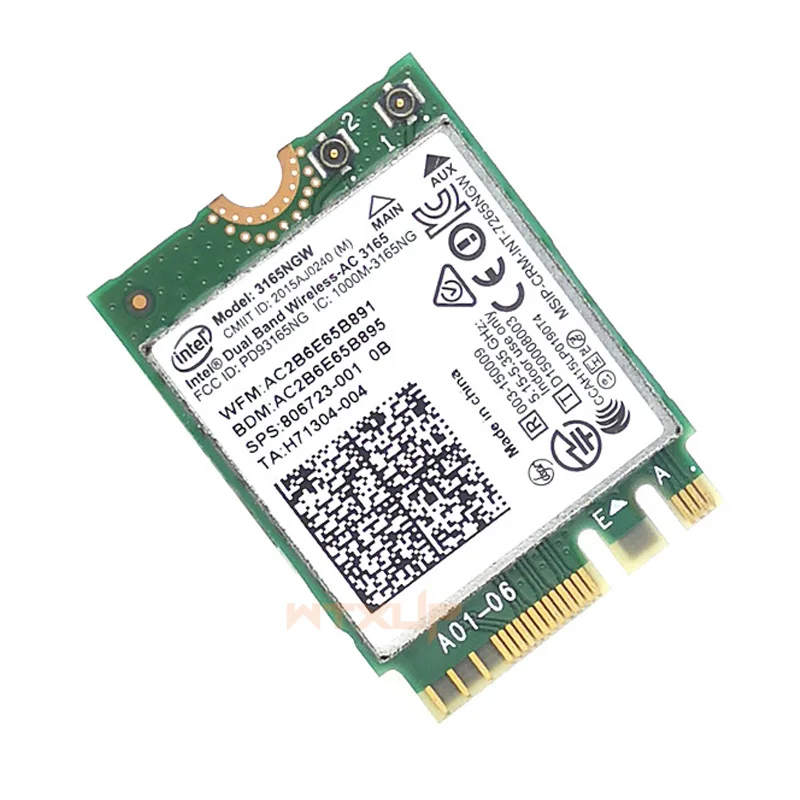 Беспроводная Wi-Fi карта для HP SPS 806723-001 двухдиапазонный адаптер 3165 3165ac 3165NGW Bluetooth 4 0