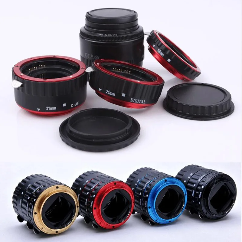 

Auto Focus AF Macro Extension Tube Ring For Canon EOS EF-S Lens 750D 80D 7D T6s Lens Adapter For 60D 7D 550D 5D Mark IV Eos M50