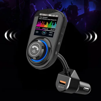 

G45 Wireless Bluetooth 5.0 Car FM Transmitter Kit 1.8”LCD Display MP3 Music Player Receiver USB QC 3.0 Hand-free A2DP Radio