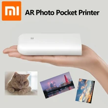 Xiaomi Mijia AR принтер 300 точек/дюйм портативный фото мини карман с DIY поделиться 500 мАч принтер с картинками Карманный работа с приложением Mijia