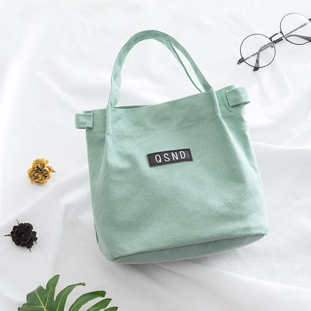 

Fashion canvas bucket bag lunch bags Children Canvas Insulated Lunch Cooler Tote Bag