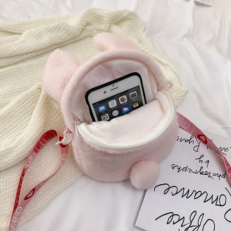 20-30 см белая и розовая плюшевая игрушка Bolso niuna девочка сумка Детский рюкзак мягкие игрушки Кролик плюшевые рюкзаки милая игрушка для детей