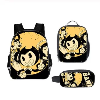 

Bendy and The Ink Machine Backpack Children School Bags Boys Girls Daily Travel Backpack Cartoon Mochila School Gifts