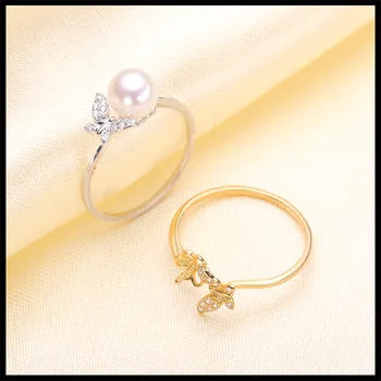

925 silver fine jewelry ring accessories wholesale diy handmade unique ring settings pearl jewelry making for women gift