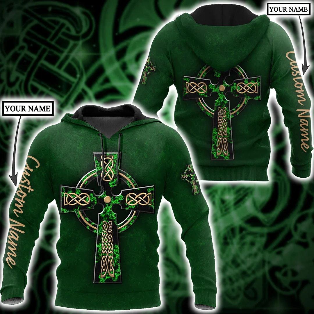 

PLstar Cosmos 3DPrinted Newest Irish Custom Name Cross Unique Hrajuku Funny Streetwear Unisex Casual Hoodies/Zip/Sweatshirt W-8