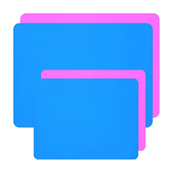 

4 Pieces Silicone Mats for Crafts Resin Jewelry Casting Mat Tumbler Sheets Waterproof Heat-Resistant Silicone Sheet