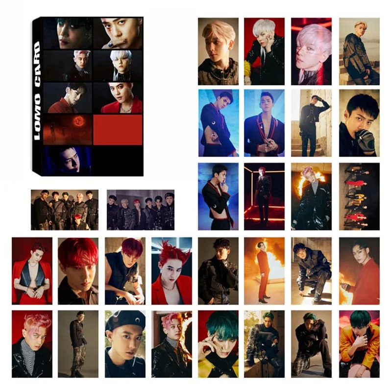Новый альбом Kpop 30 шт./компл. EXO 6 го поколения Lomo Card коллекционные подарки