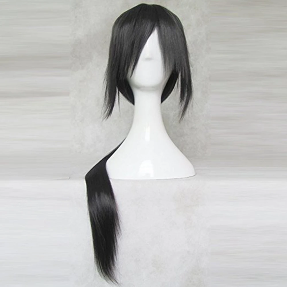 80 см Длинные Синтетические косплей парик Skunks Aph черный наруто APH Yao Uchiha костюм Итати парики