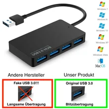 Usb 3.0 hub verteiler divisor adaptador super velocidade datenhub 4 portas für computador portátil