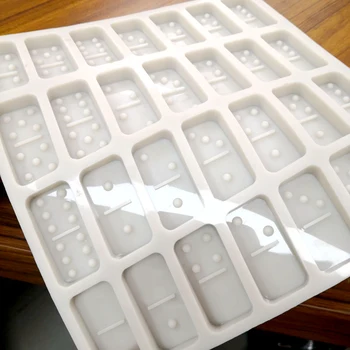 

Domino Resin Silicone Mold Crafts Dominoes Epoxy Resin Mould for Cake Cookie Sugarcraft Polymer Clay DIY Cake Tools Color Random