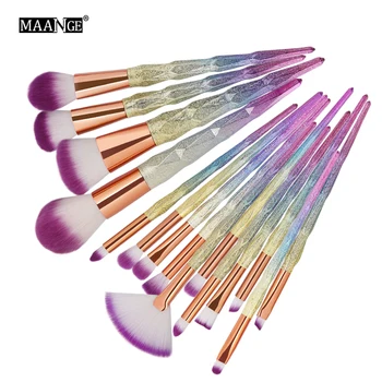 

MAANGE 15Pcs/Kit Beauty Makeup Brushes Set Powder Foundation Eye Shadow Blush Highlight Full Function Cosmetics Brush Tool Kits