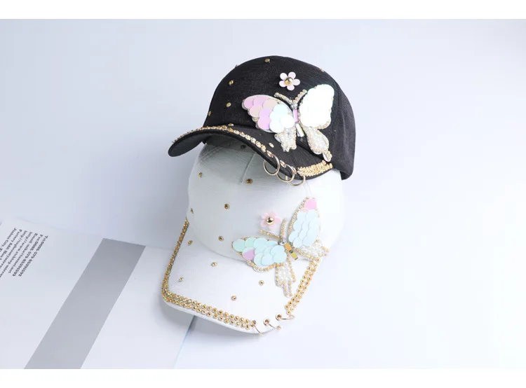 Dilidala дамская модная бейсбольная кепка с бабочкой Корейская версия индивидуальная Солнцезащитная шляпа с вышивкой шляпа для отдыха на открытом воздухе для женщин