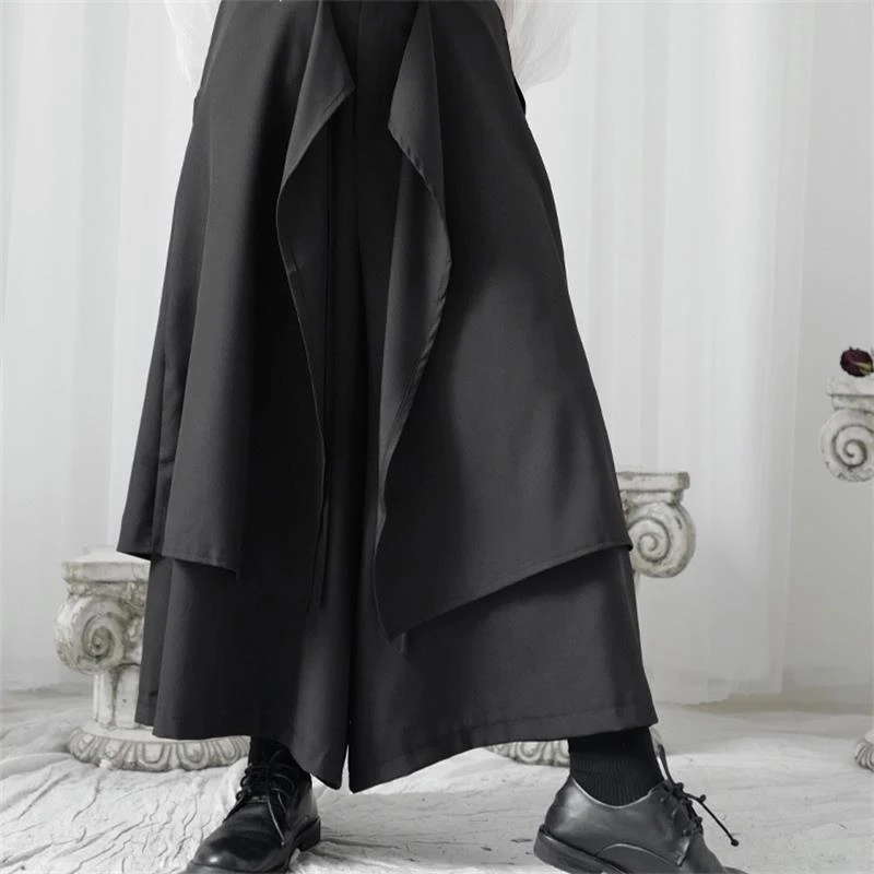 Lady Trouser Skirt Spring And Autumn New Brunet False Two Irregular Design Super Loose A Word Skirt Wide Leg Pants nike pants