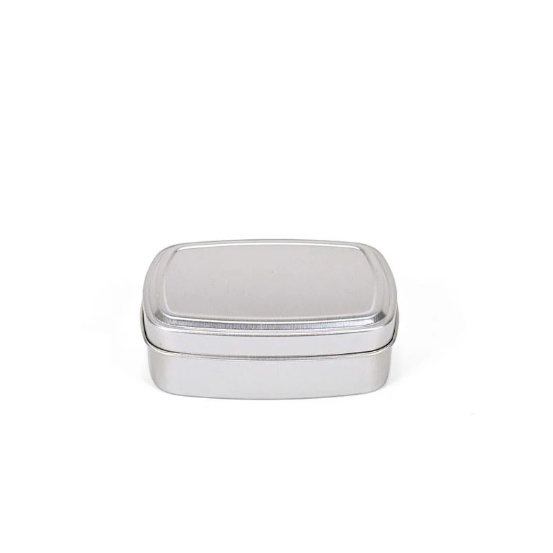 

100ML Square Cosmetic Cream Container Handmade Soap Metal Packing Empty Aluminum Container Pot Tin Cans Pomade Refillable Box