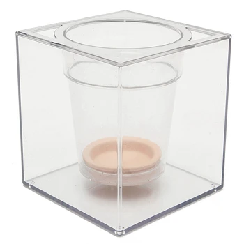 

Practical 5inch Transparent Self Watering Pot Deck Planter Flowerpot Home Fish Tank Aquarium