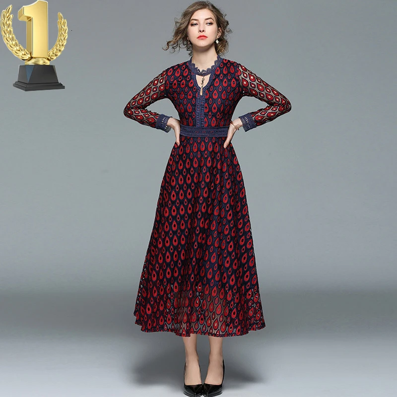 

BacklakeGirls Round Neck Wine Red Lace Cut Out Evening Dress Long Sleeves A Line Vestido De Fiesta Largos De Noche Elegante 2020
