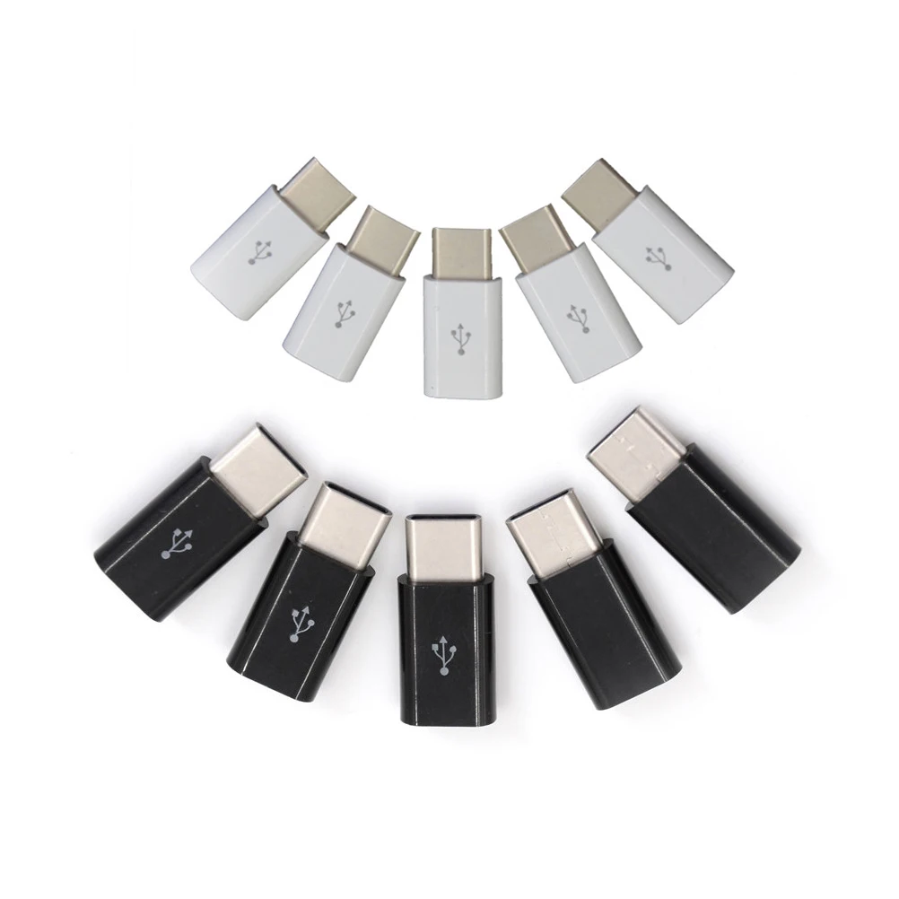 5pcs/lot Female USB 3.1 Type-C Male Connector to Micro USB 2.0 5Pin Female Data Adapter Converter USB Type C Adapter