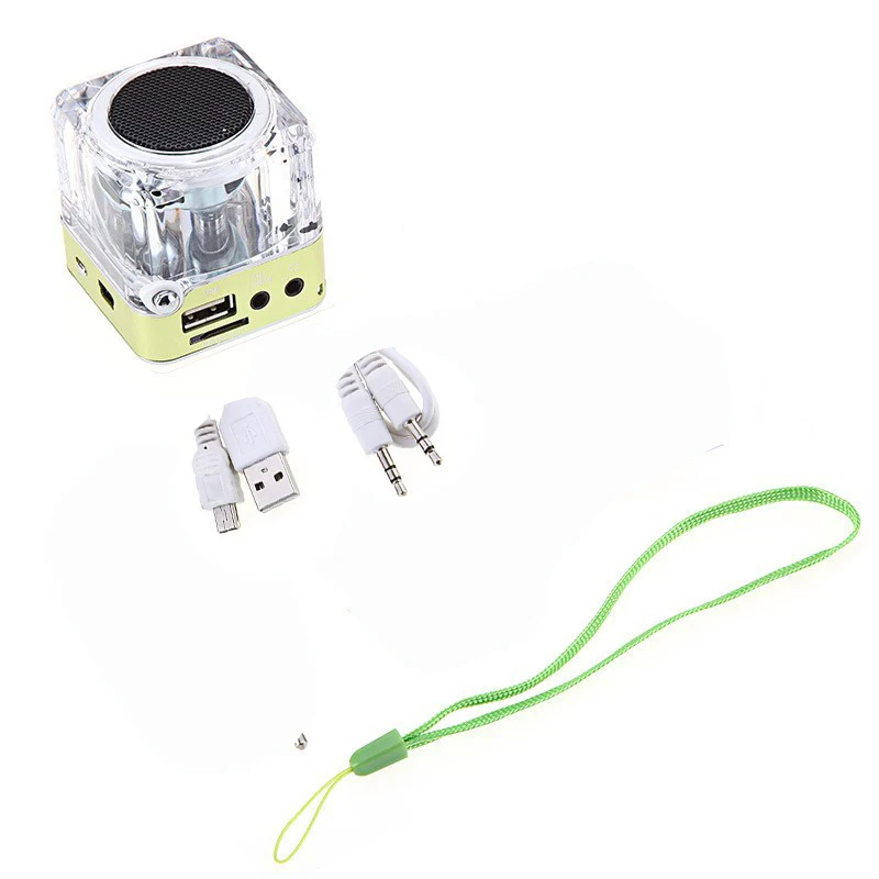 Микро SD/TF USB диск mp3 ЖК-дисплей Дисплей Динамик радиочасы RADT028 с украшением в виде кристаллов освещение мини цифровой Динамик музыкальный плеер портативный fm радио