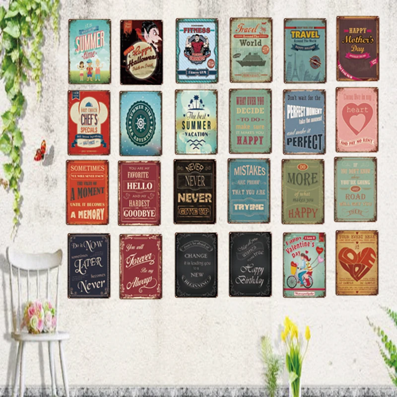 

Love Valentine's Day Tin Signs Wall Picture for Room Cinema Home Art Decor Cuadros Wall sticker 30X20CM LA-4677A