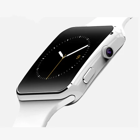 X6 наручные часы Bluetooth Смарт часы Спорт Шагомер с SIM TF карты Слоты камера Smartwatch для Apple Android телефон часы - Цвет: white