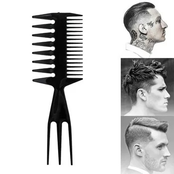 

Double Side Tooth Combs Professional Anti-static Fish Bone Shape Hair Brush Barber Hair Dyeing Brush Man Hairstyling Tool