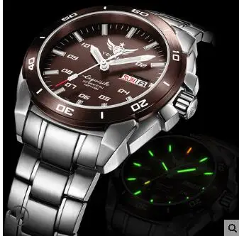Автоматические часы Yelang Tritium T100 японские с 24 драгоценными камнями