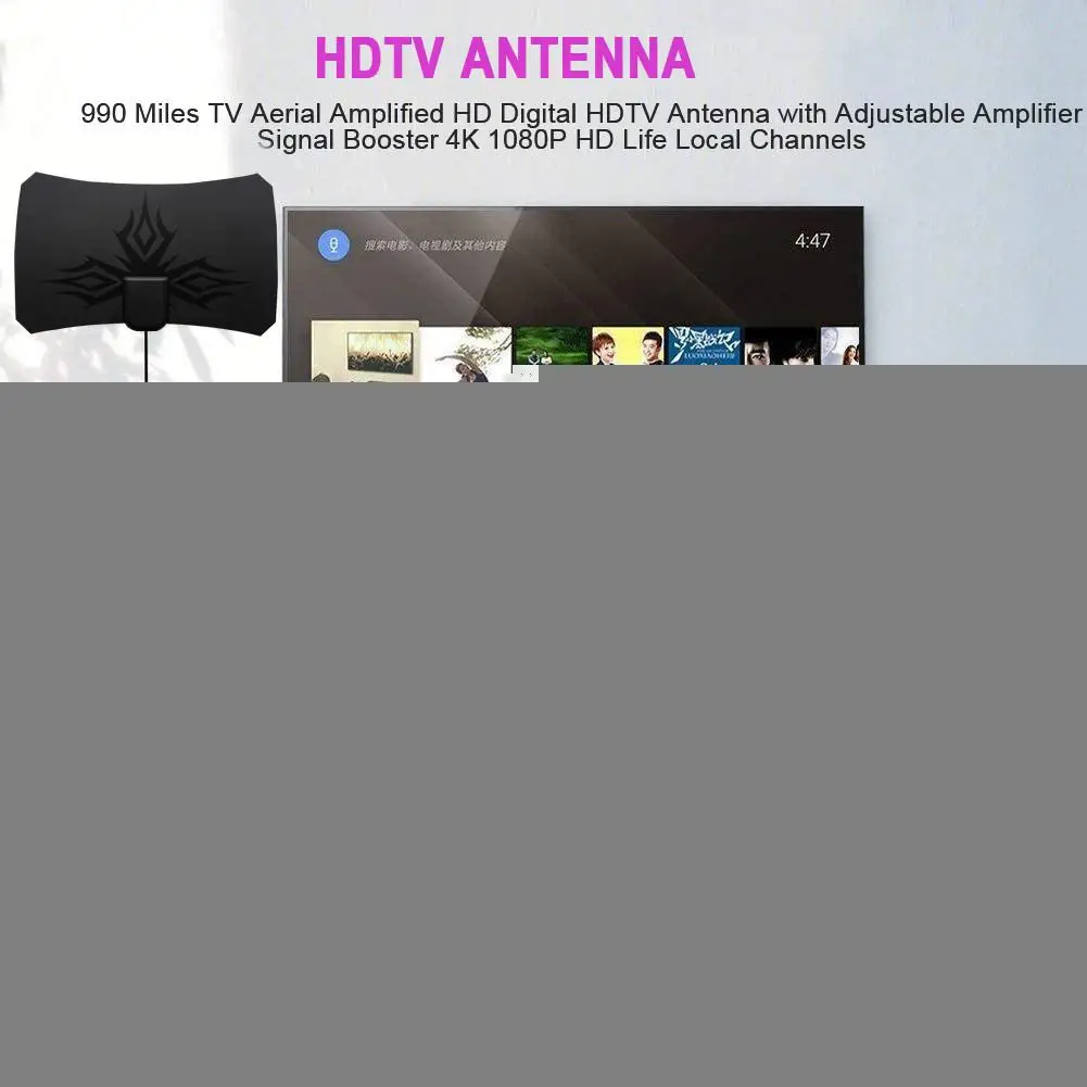 Новая 4K цифровая hdtv антенна внутренняя усиленная антенна 980 км с HD1080P DVB-T2 Freeview tv для жизни местные каналы вещания