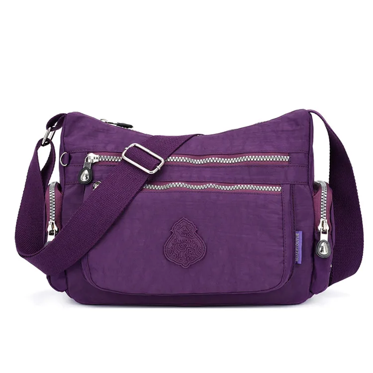 Лидер продаж, новая женская сумка на плечо, женские сумки, Женская дорожная сумка-мессенджер, водонепроницаемая нейлоновая сумка через плечо для девочек, bolsa feminina - Цвет: Фиолетовый