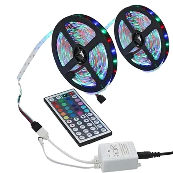 

RGB Light Strips Music Sync Color Changing Rope Light 60LED/m SMD5050 LED IR Remote Controller Flexible Strip for Home Party Bed