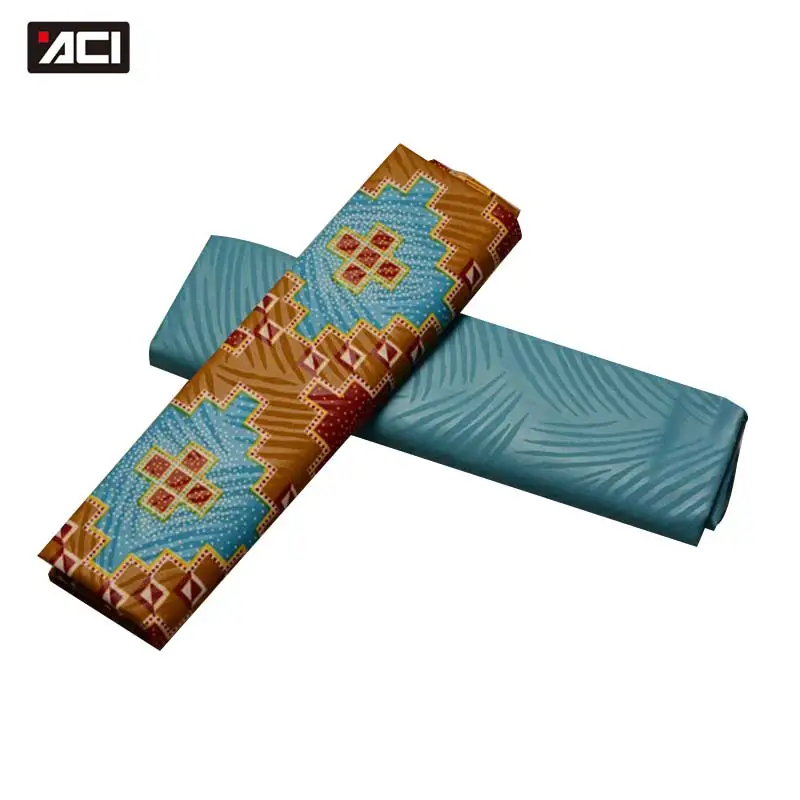 ACI настоящая восковая африканская ткань Анкара 2 ярда настоящий воск Гана Kente Ткань смесь 2 ярда Новая африканская восковая печатная ткань