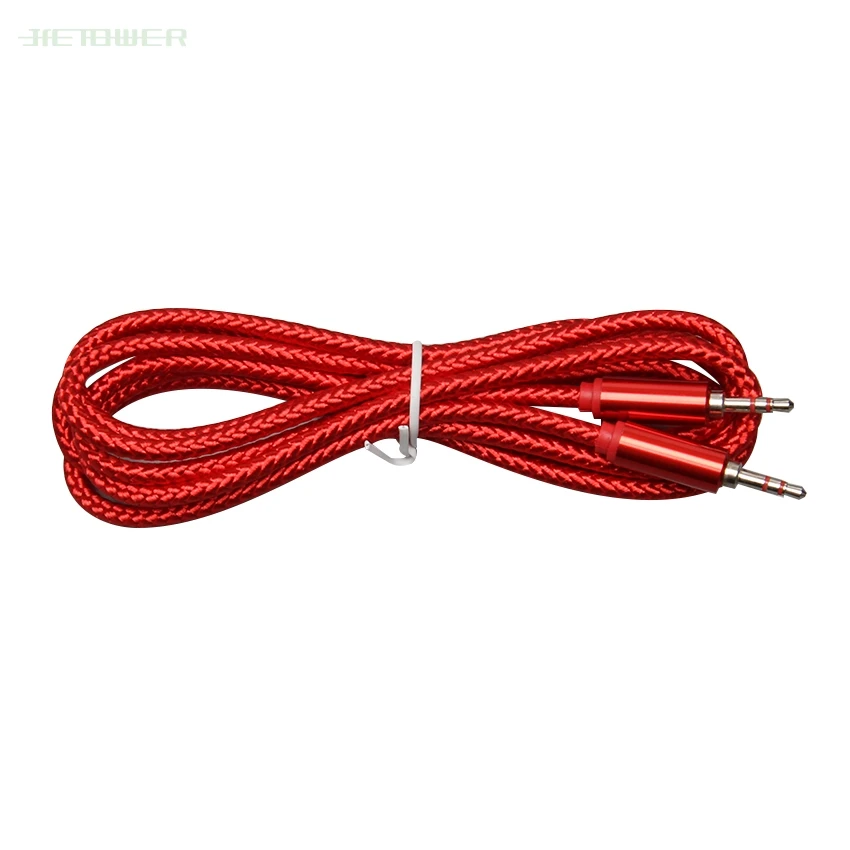 50pcs lot High Quality 2M Car Audio Jack Plug Male To Male AUX Cable 3 5 Mm Audio Male to Male Cables For Headphone MP3