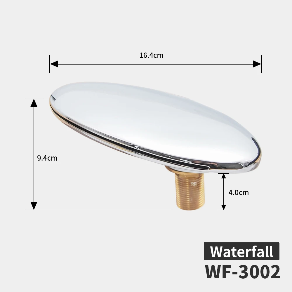 Stainless Steel Chromed Bathtub Waterfall Spout Bathtub Waterfall inlet Handle Shower Switch Valve 3
