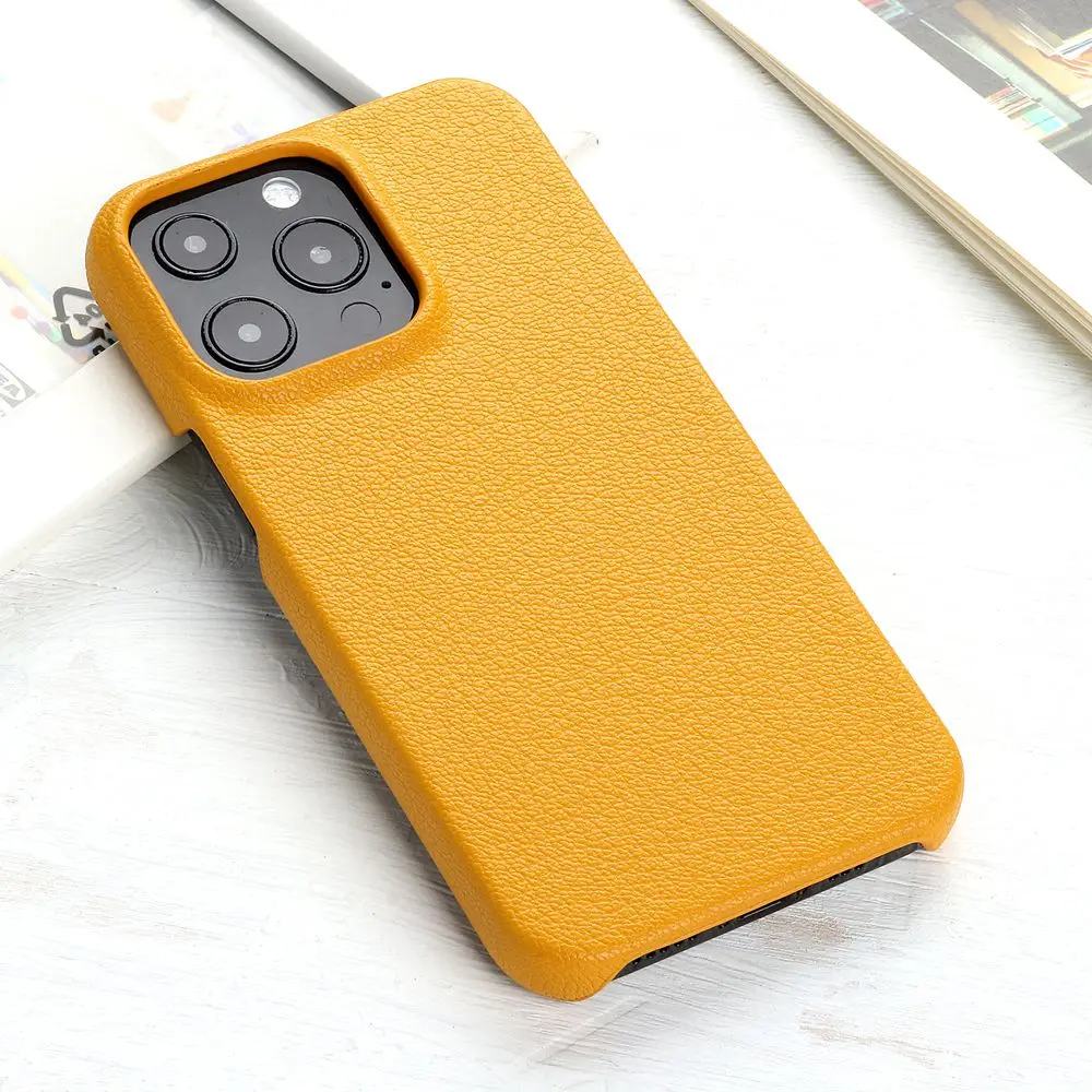 thumbnail image 1 of Funda de piel con grano de lichi para iPhone 16, 14, 15, 13, 11, 12 Pro Max, 13 Mini, XR, X, XS Max, 14 Plus, carcasa trasera, 1 of 5