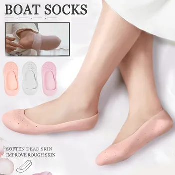 

Silicone BoatSocks Anti-Dry And Anti-Cracking Foot Socks Comfort for Men Women Feet Care Pedicure Socks