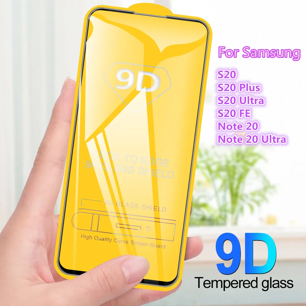Tempered Glass Film For Samsung A51 A71 S20 Fe Note 20 Ultra 9d Full