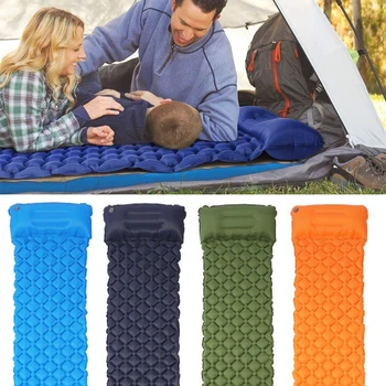 

Outdoor Inflatable Sleeping Pad Inflatable Air Cushion Camping Mat with Pillow Air Mattress Sleeping Cushion Inflatable Sofa