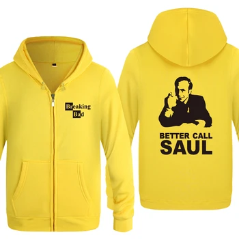 

Better Call Saul Breaking Bad Hoodies Men 2018 Men's Fleece Zipper Cardigans Hooded Sweatshirts