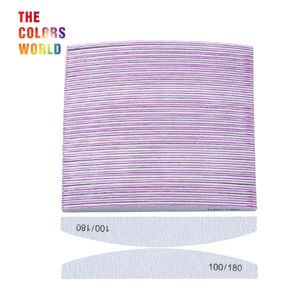 Nail File 100/180 Sanding er Block Pedicure Manicure ing Polish Beauty Nail Art Tools Professional Files Grey Boat