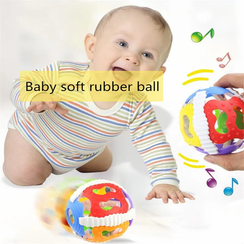 

Children's Hand Grab Colorful Soft Glue Rattles Toys for Kids Fitness Soft Rubber Ball Newborn Oral Care Puzzle Educational Toys