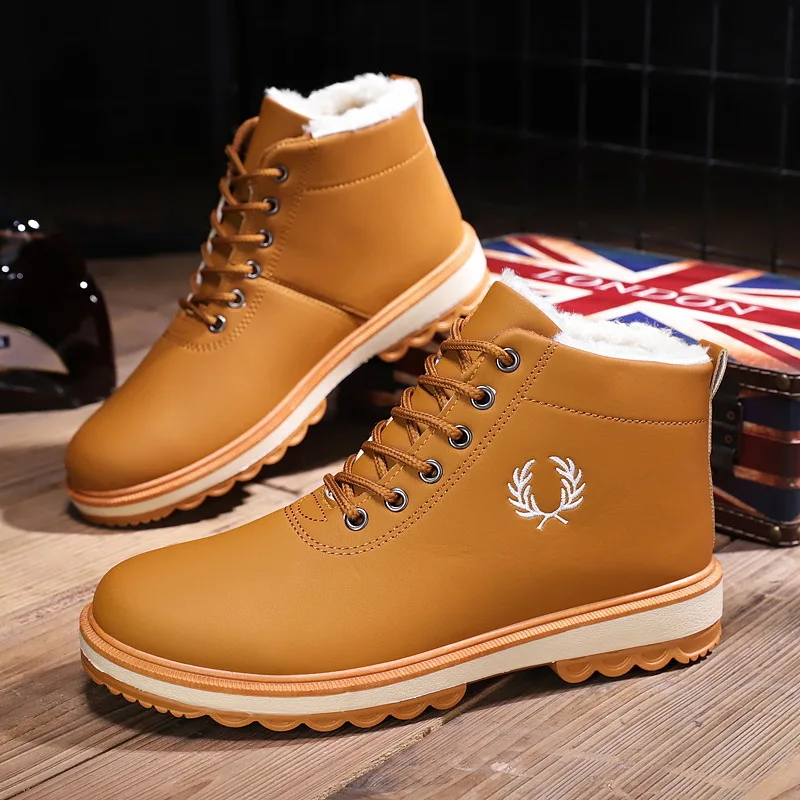 

2019 Winter Warm Snow Boots Men Casual plus Velvet Martin Boots Korean-style Trend Versatile Casual Men's Ankle Boots