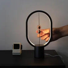 Table Lamp Balance Night Light Mini Ellipse Magnetic Light Touch Switch USB Recharge LED Bedroom Design Lamp for Desk Home Decor