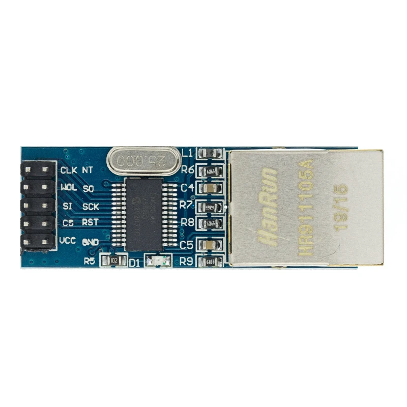 1 шт. мини сетевая плата ENC28J60 LAN Ethernet модуль 25 МГц кристалл AVR 51 LPC 3 В | Электронные