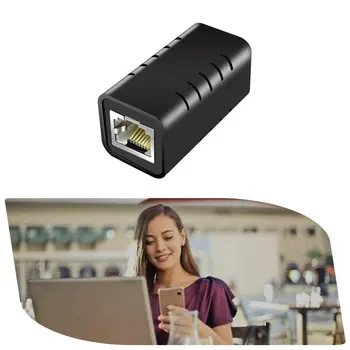 

YM88012-C RJ45 Connector Ethernet Adapter Network Extender Convertor Extension Cable for Ethernet Cable Female to Female