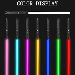 Sabre Laser pour enfants, jouets de combat lourd, poignée en métal, 7 couleurs changeantes, épée Laser, cadeaux d'anniversaire 