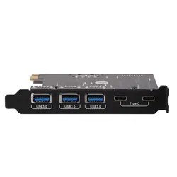 7-порт PCI карта расширения, расширения три порта Usb 3,0 в Порты и два порта Usb 3,0 C и встроенный Usb 3,0 20-контактный разъем с 15-Pin Мощность Тип разъема