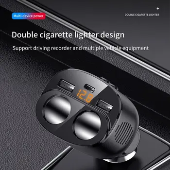 

Multifunctional Type C Car Fm Transmitter Dual USB Car Mp3 Player USB Charger The Screen Car Electronics Car Accessories