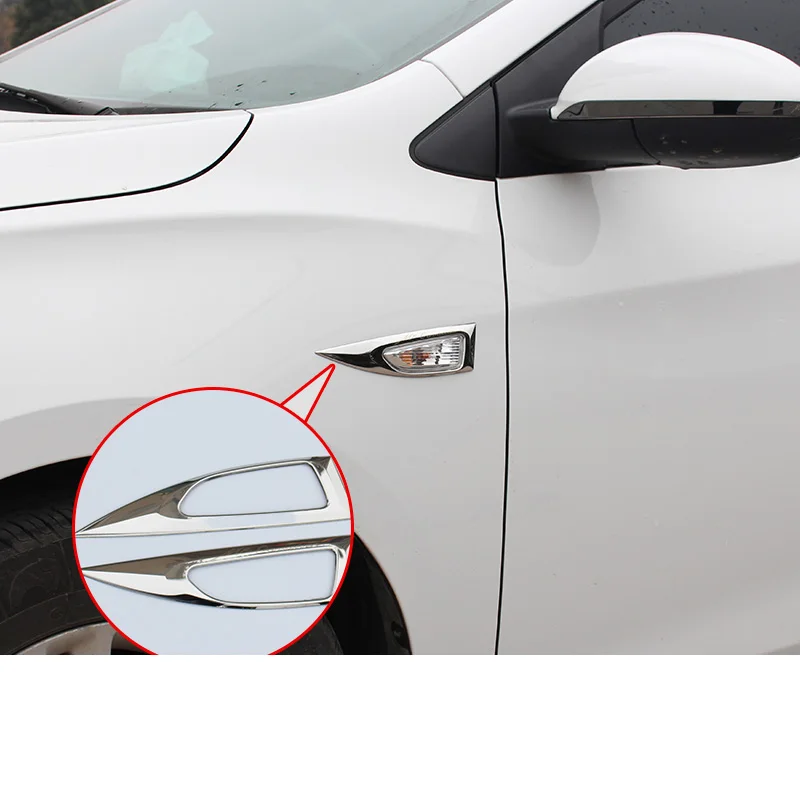 Lsrtw2017 для Chevrolet Cavalier кузова автомобиля fender включение света сторона планки синий аксессуары из нержавеющей стали