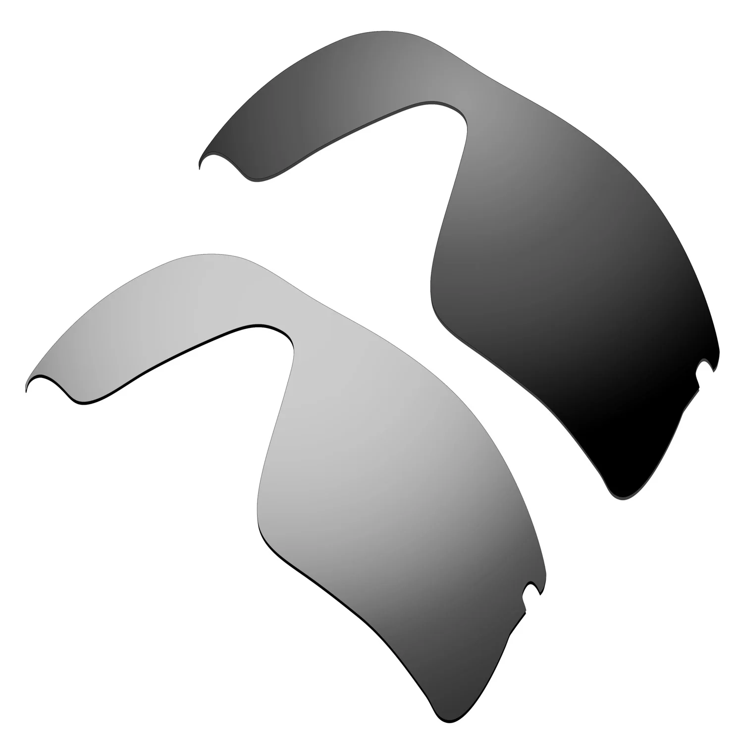 

Поляризованные Сменные линзы HKUCO для солнечных очков радарного диапазона, черные/серебристые, 2 пары